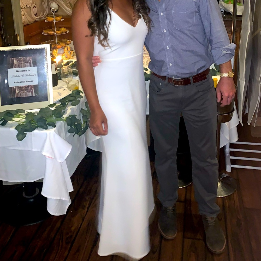 White Bridal Shower/ Rehearsal dress